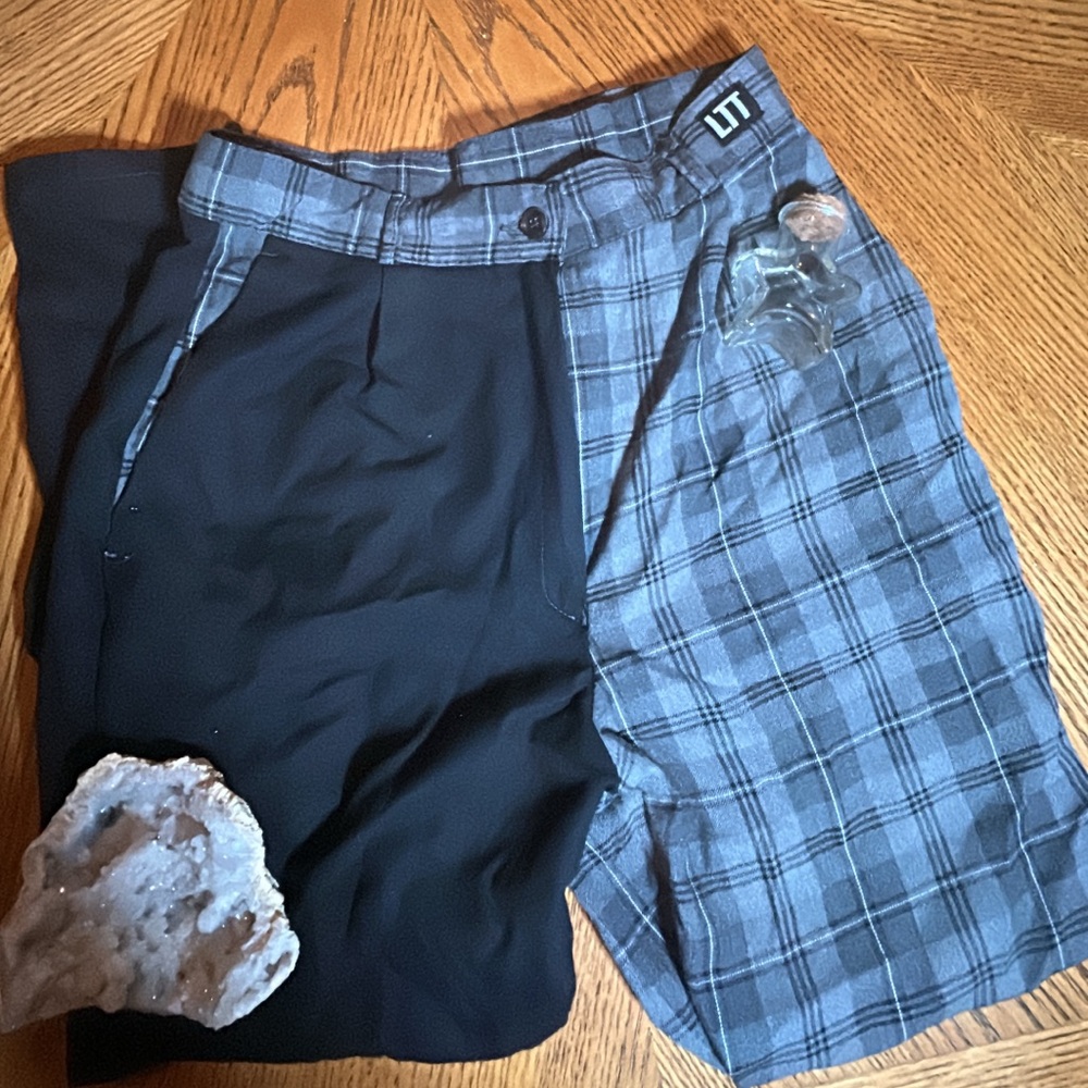 Stylish Black and Gray Plaid Joggers